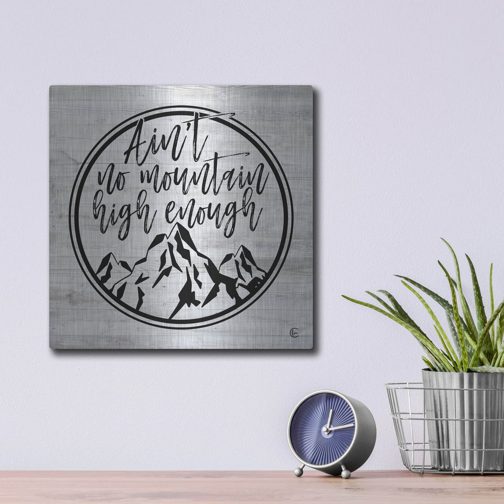 'High Enough' by Fearfully Made – Metal Wall Art, 12x12 room view