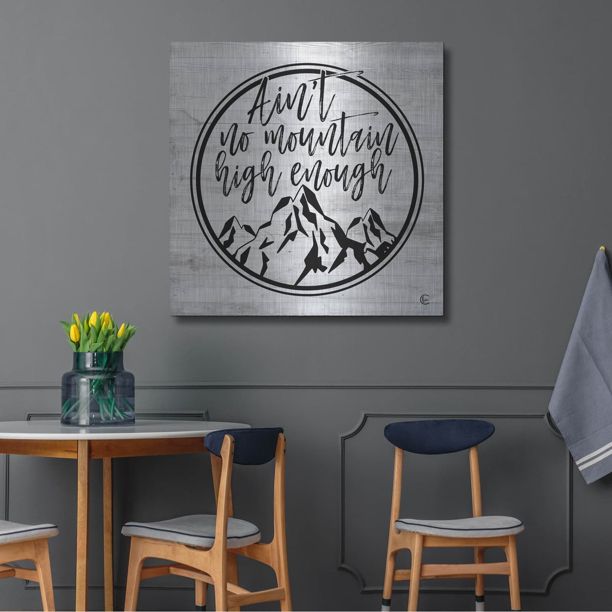 'High Enough' by Fearfully Made – Metal Wall Art, 36x36 room view
