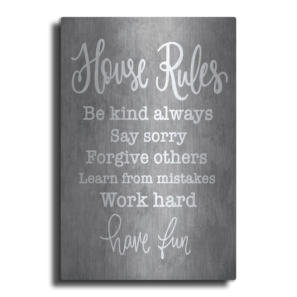 'House Rules' by Fearfully Made – Metal Wall Art