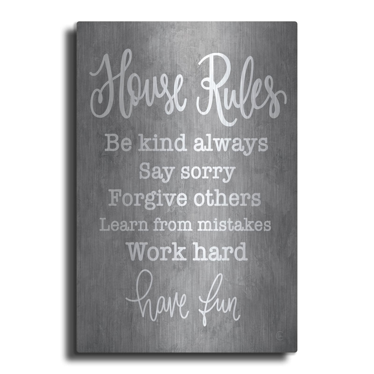 'House Rules' by Fearfully Made – Metal Wall Art