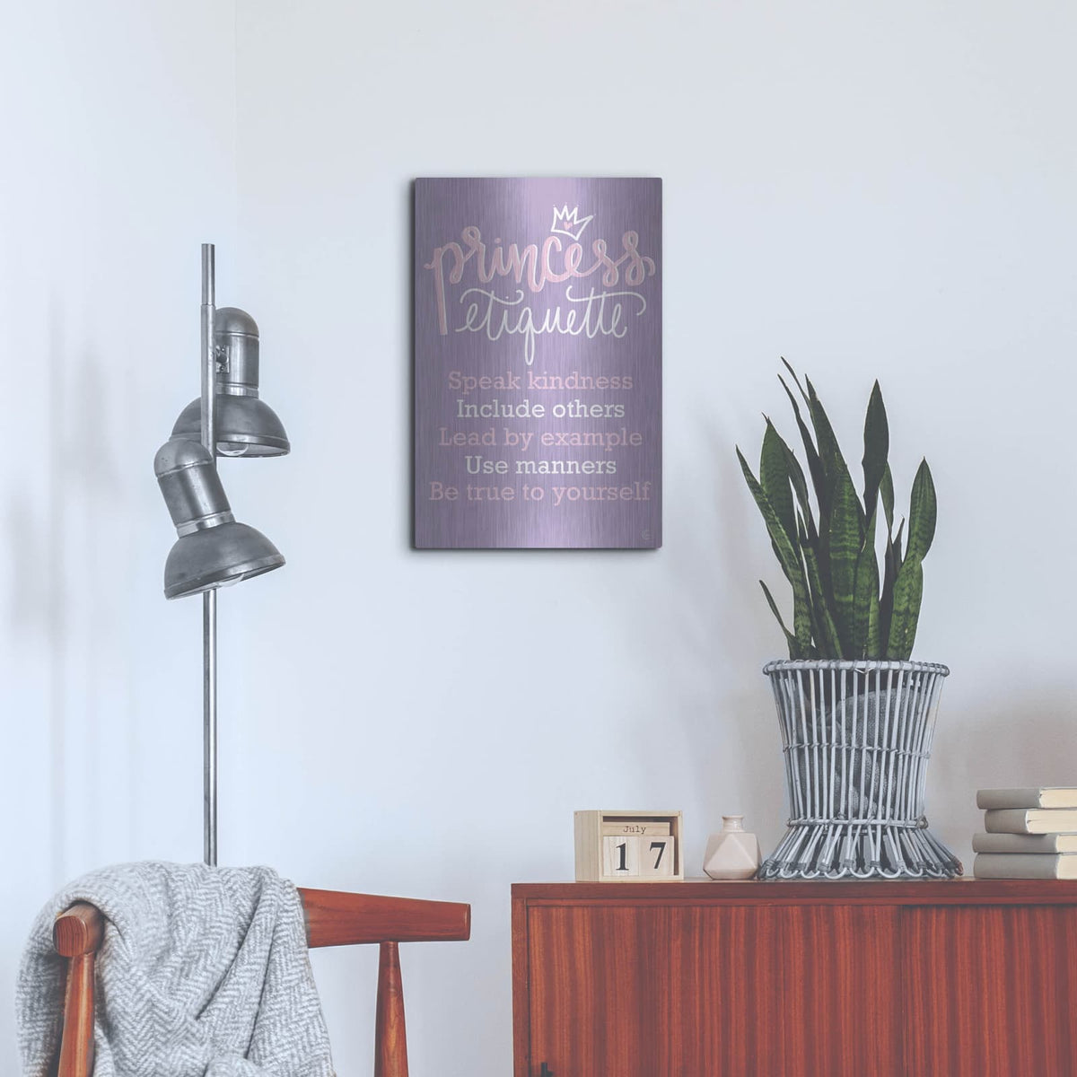 'Princess Etiquette' by Fearfully Made – Metal Wall Art, 16x24 room view