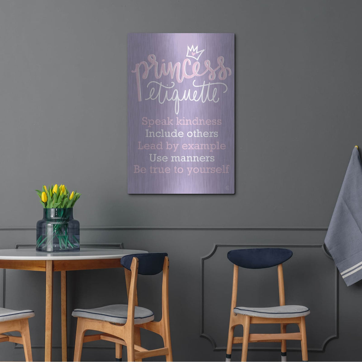 'Princess Etiquette' by Fearfully Made – Metal Wall Art, 24x36 room view