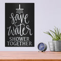 'Shower Together' by Fearfully Made – Metal Wall Art, 12x16 room view