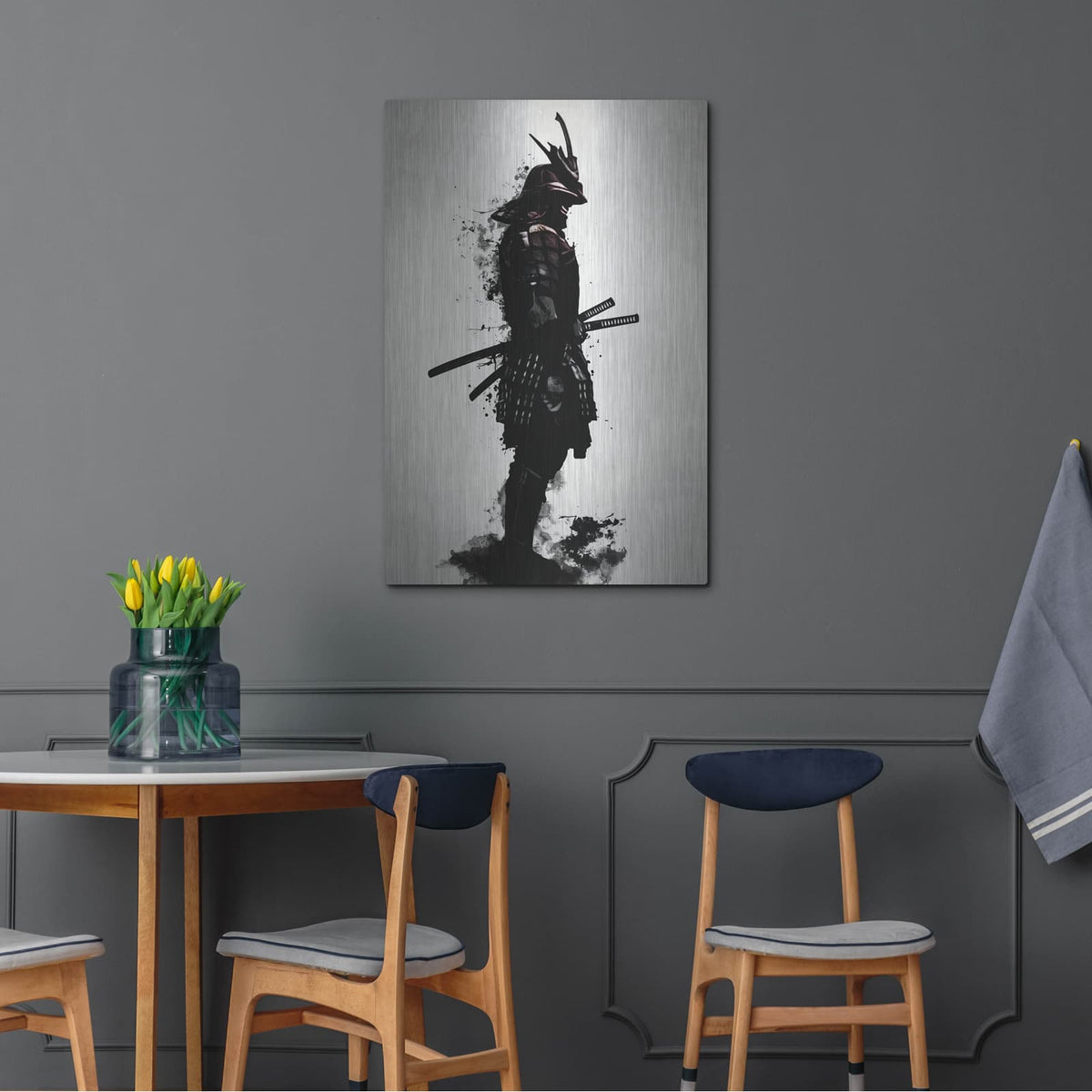 'Armored Samurai' by Nicklas Gustafsson – Metal Wall Art, 24x36 room view