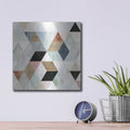 'Watercolor Mosaic I' by Victoria Borges – Metal Wall Art, 12x12 room view