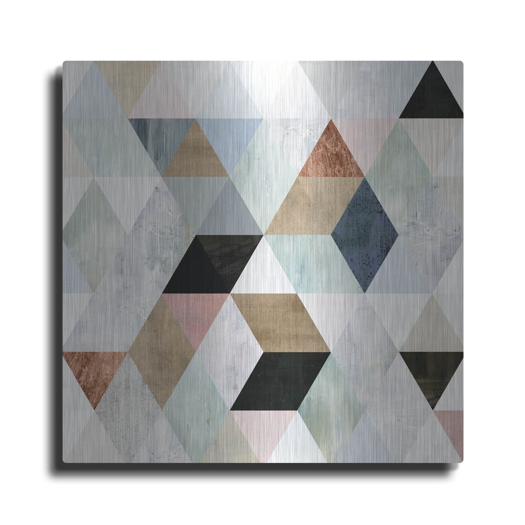 'Watercolor Mosaic I' by Victoria Borges – Metal Wall Art