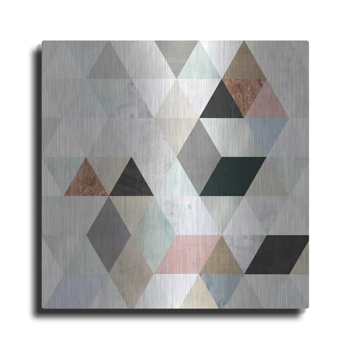 'Watercolor Mosaic II' by Victoria Borges – Metal Wall Art