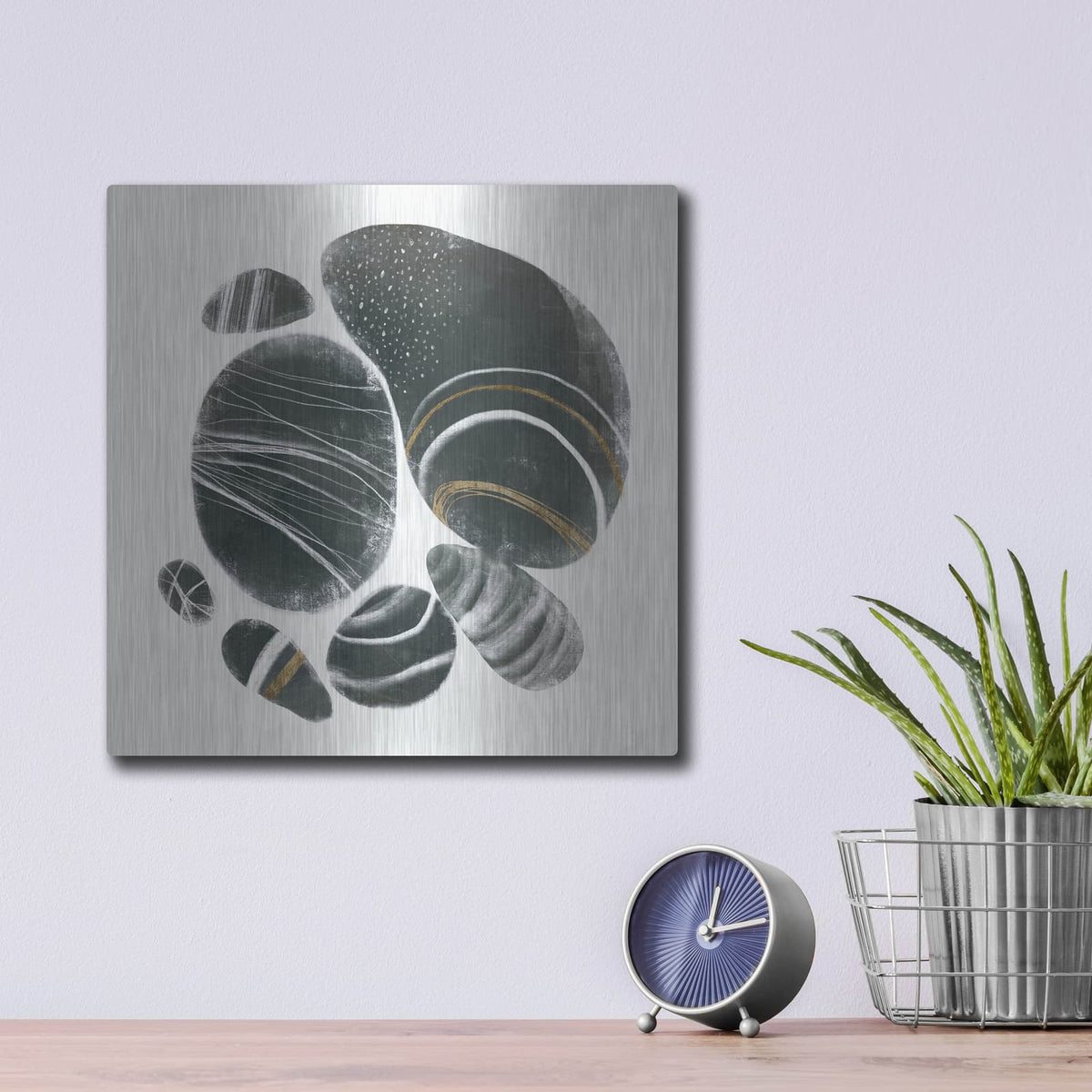 'Mineralize I' by Victoria Borges – Metal Wall Art, 12x12 room view