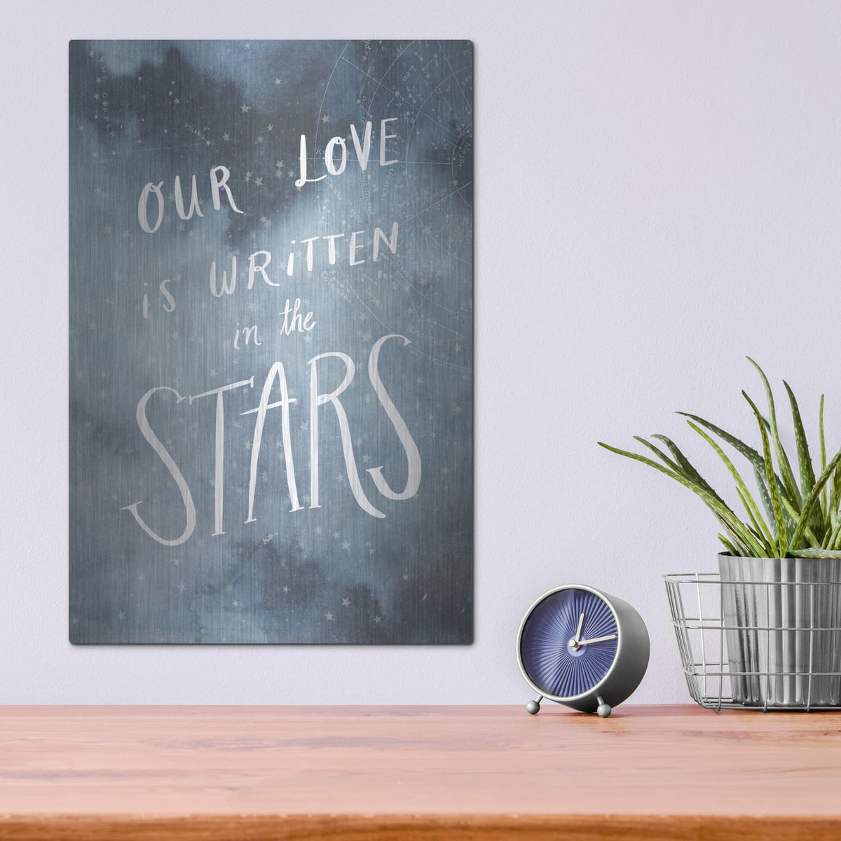 'Celestial Love IV' by Victoria Borges – Metal Wall Art, 12x16 room view
