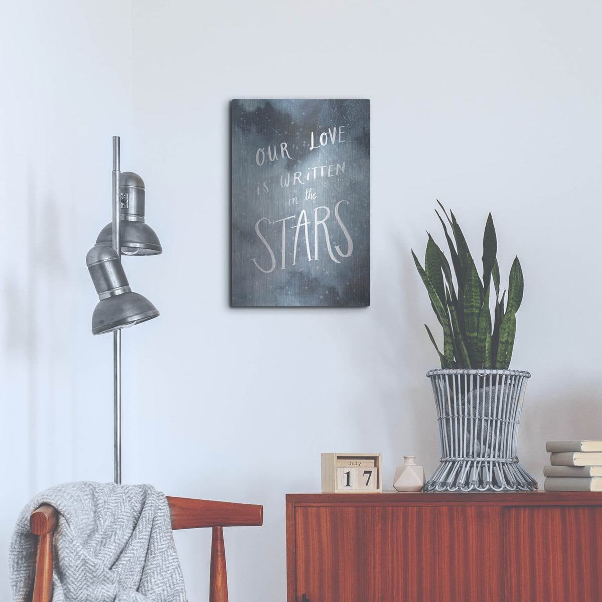 'Celestial Love IV' by Victoria Borges – Metal Wall Art, 16x24 room view
