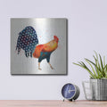 'Rooster Fireworks II' by Victoria Borges – Metal Wall Art, 12x12 room view