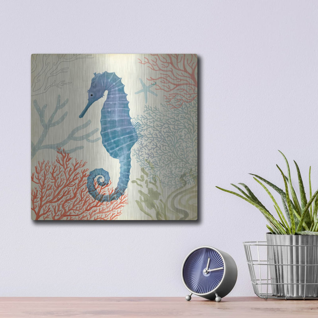 'Underwater Whimsy IV' by Victoria Borges – Metal Wall Art, 12x12 room view