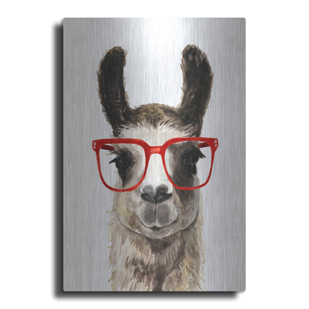 'Hip Llama I' by Victoria Borges – Metal Wall Art