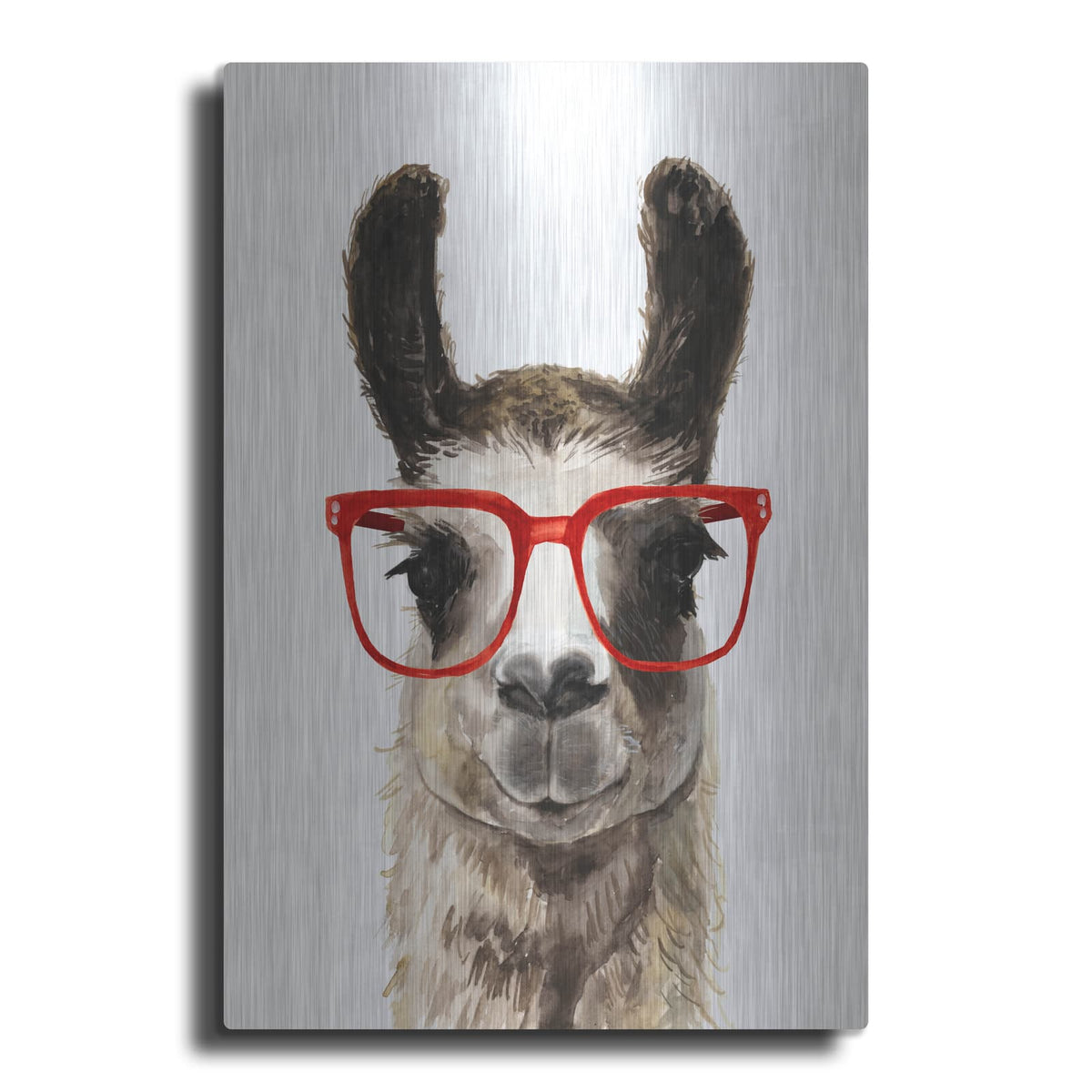 'Hip Llama I' by Victoria Borges – Metal Wall Art