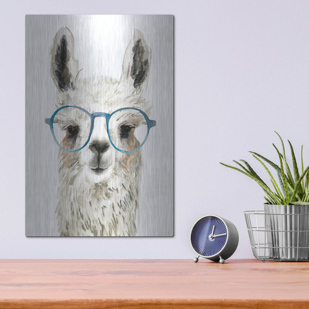 'Hip Llama II' by Victoria Borges – Metal Wall Art, 12x16 room view