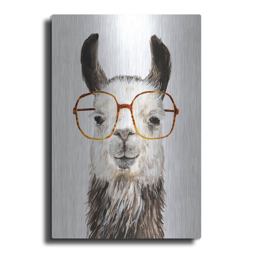 'Hip Llama III' by Victoria Borges – Metal Wall Art