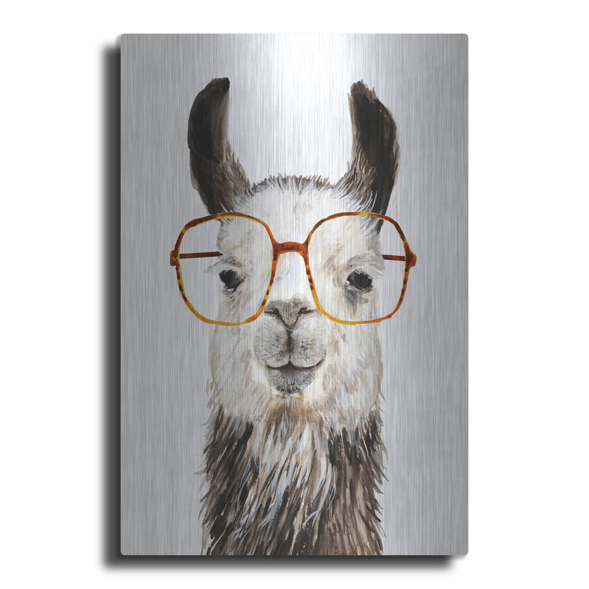 'Hip Llama III' by Victoria Borges – Metal Wall Art