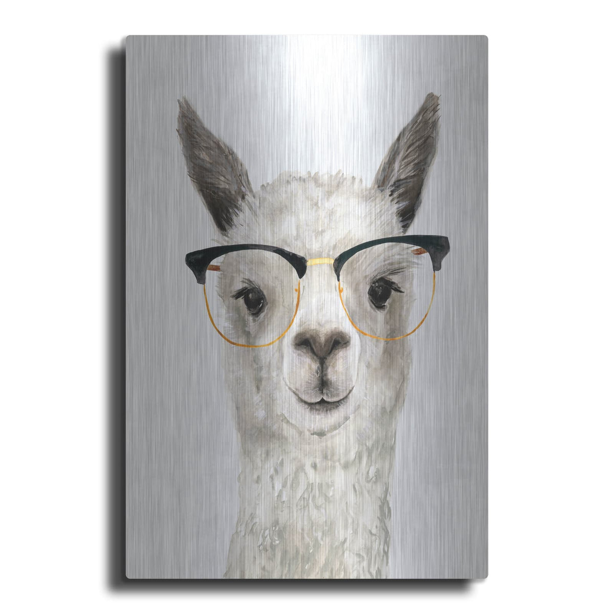 'Hip Llama IV' by Victoria Borges – Metal Wall Art