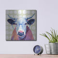 'Bespectacled Bovine II' by Victoria Borges – Metal Wall Art, 12x12 room view