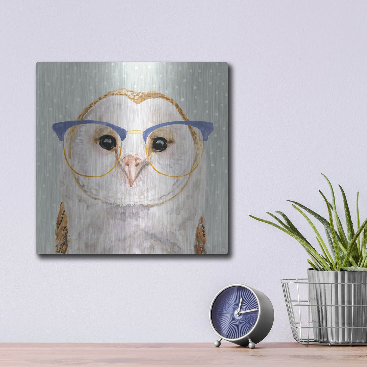 'Four-Eyed Forester II' by Victoria Borges – Metal Wall Art, 12x12 room view