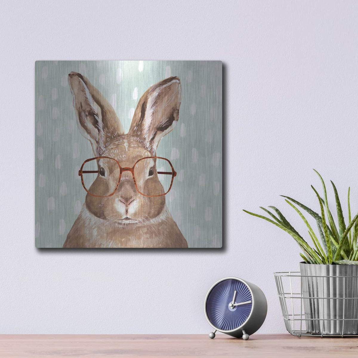'Four-Eyed Forester III' by Victoria Borges – Metal Wall Art, 12x12 room view