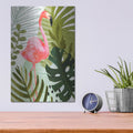 'Flamingo Forest II' by Victoria Borges – Metal Wall Art, 12x16 room view