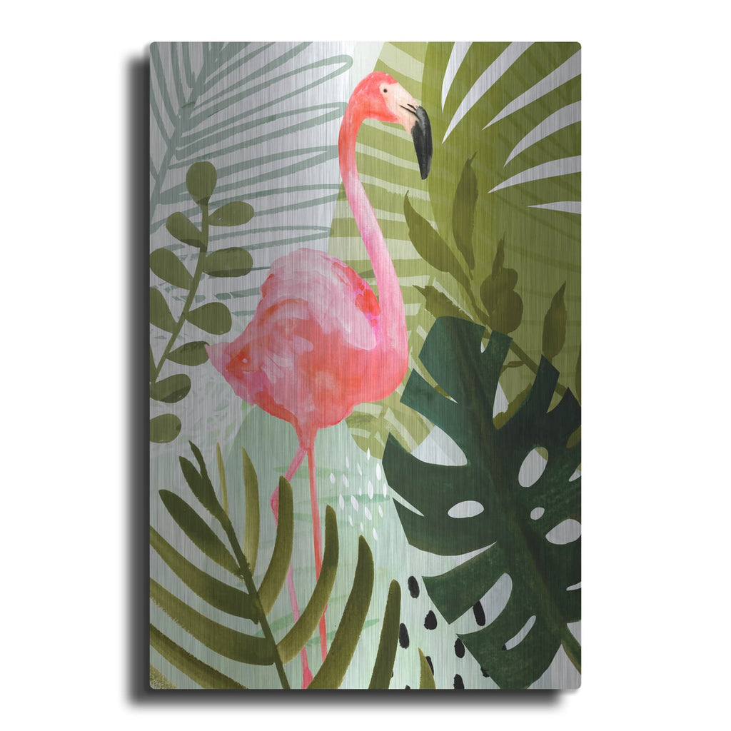 'Flamingo Forest II' by Victoria Borges – Metal Wall Art