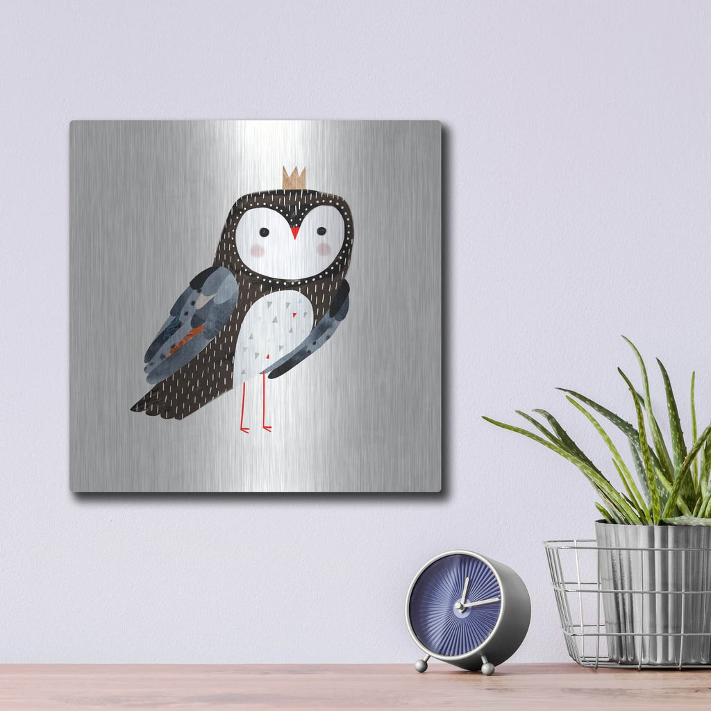 'Crowned Critter I' by Victoria Borges – Metal Wall Art, 12x12 room view