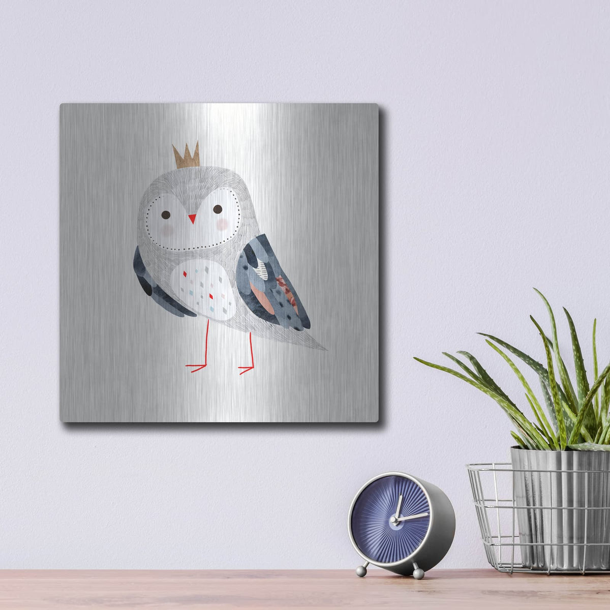 'Crowned Critter II' by Victoria Borges – Metal Wall Art, 12x12 room view