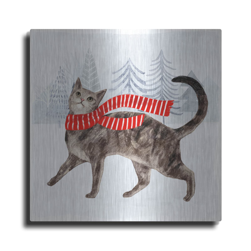 'Christmas Cats & Dogs I' by Victoria Borges – Metal Wall Art