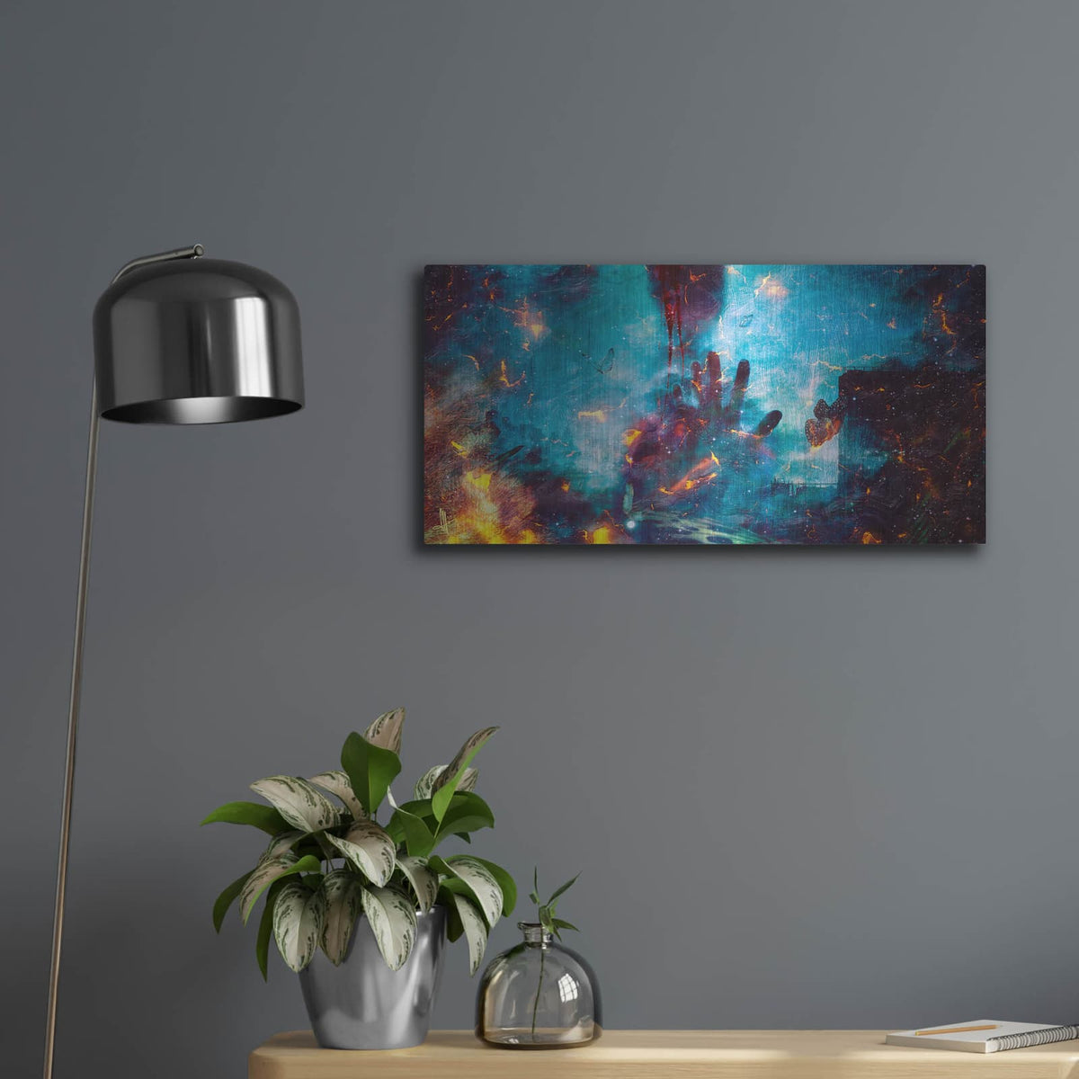 'Between Life and Death' by Mario Sanchez Nevado – Metal Wall Art, 24x12 room view