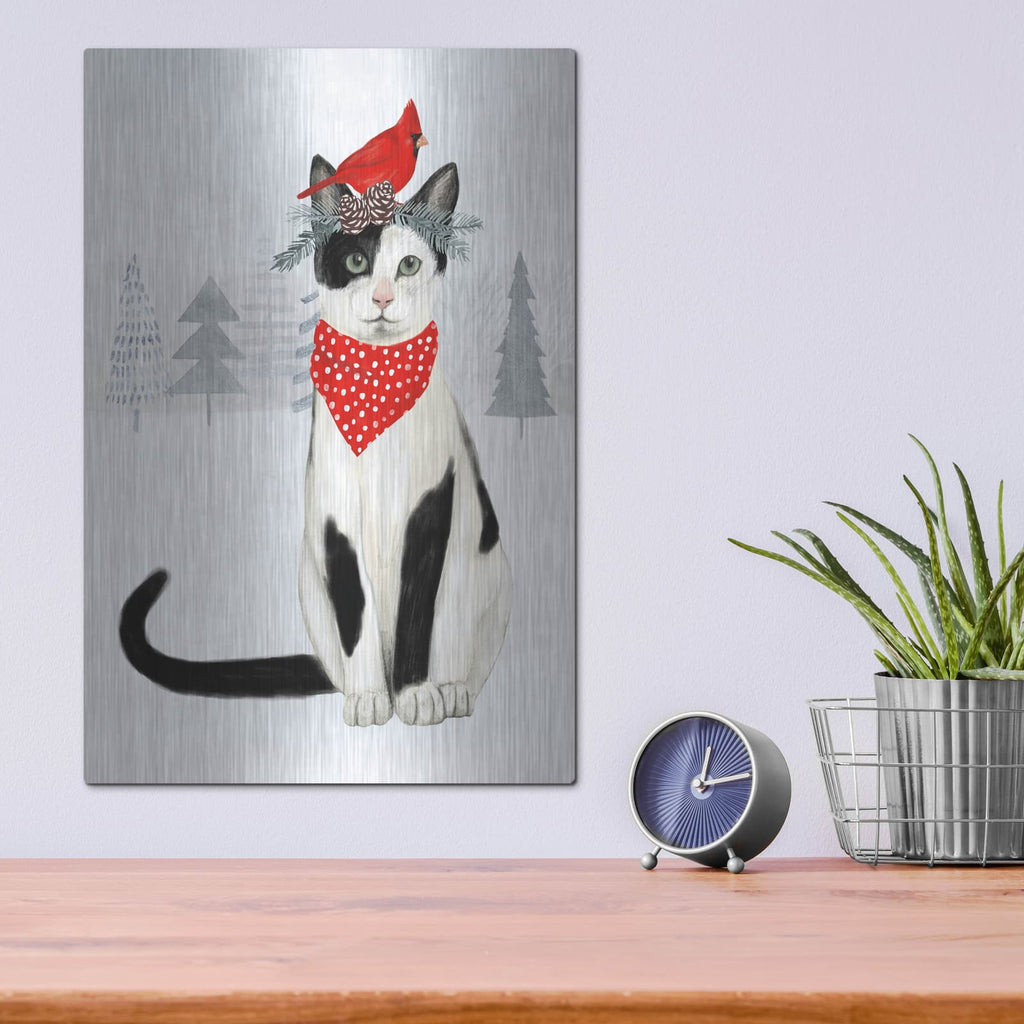 'Christmas Cats & Dogs VI' by Victoria Borges – Metal Wall Art, 12x16 room view