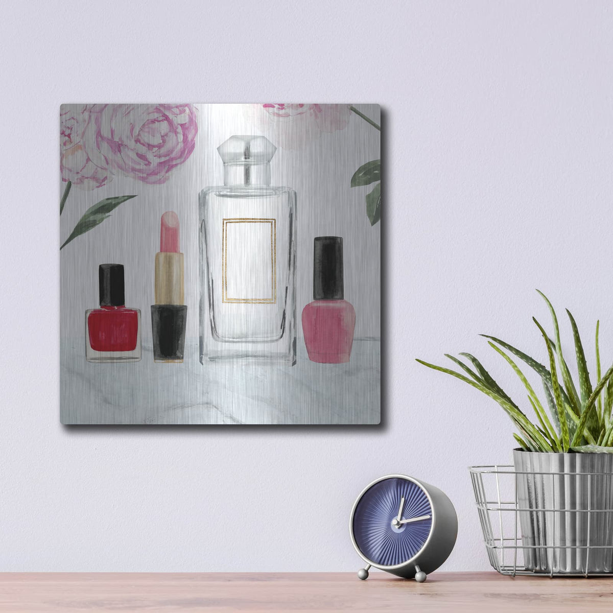 'Get Glam IX' by Victoria Borges – Metal Wall Art, 12x12 room view