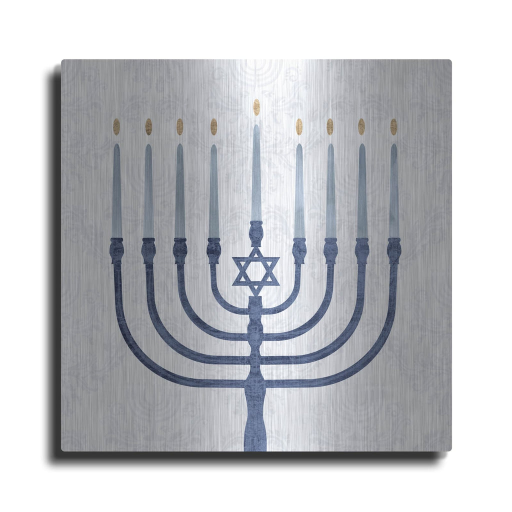 'Sophisticated Hanukkah II' by Victoria Borges – Metal Wall Art