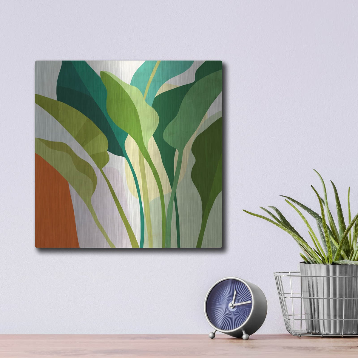 'Tropica I' by Victoria Borges – Metal Wall Art, 12x12 room view