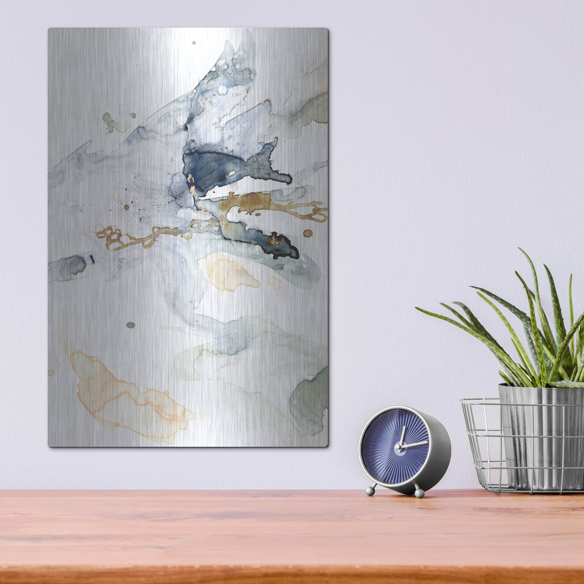 'Organic Interlace II' by Victoria Borges – Metal Wall Art, 12x16 room view