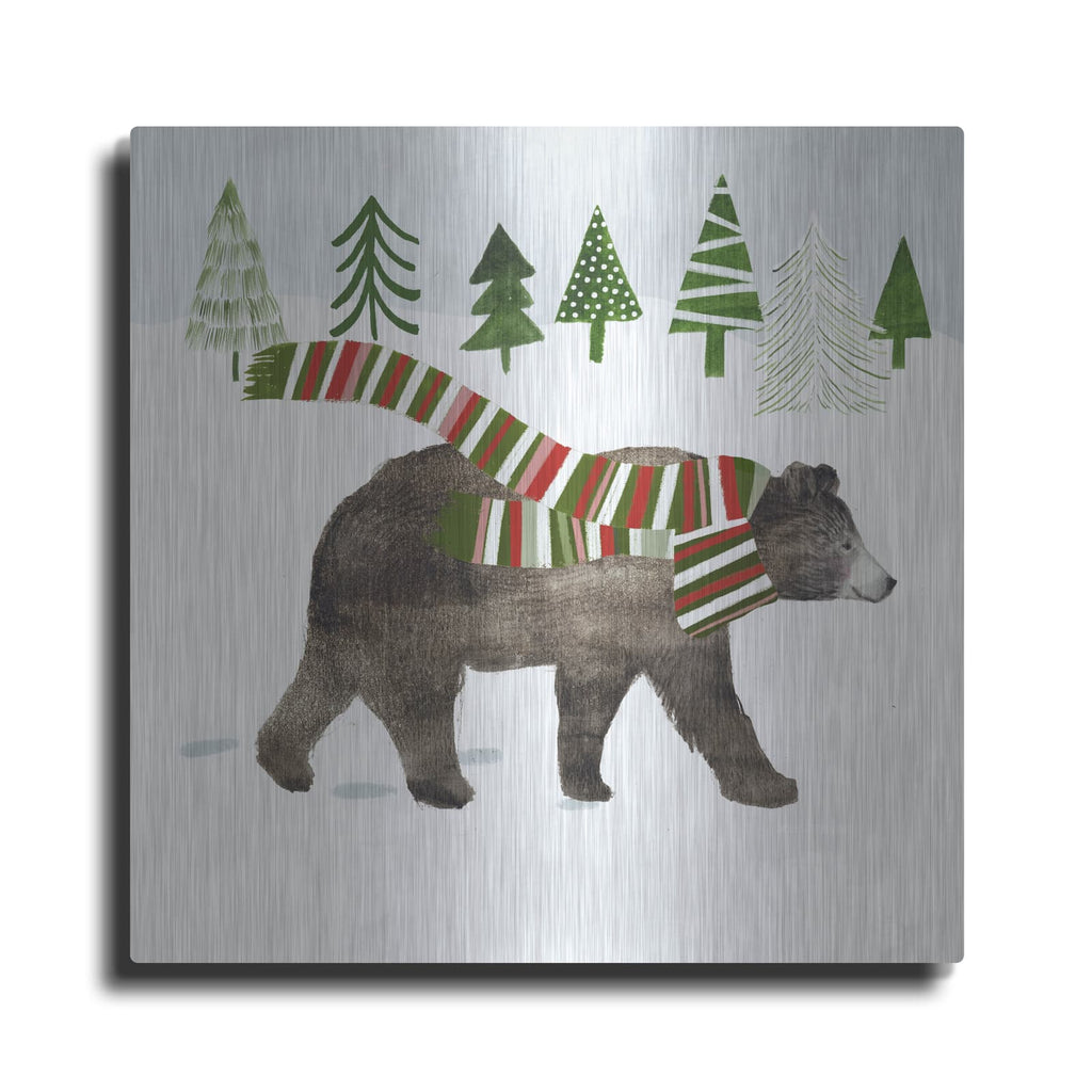 'Wood Land Christmas I' by Victoria Borges – Metal Wall Art
