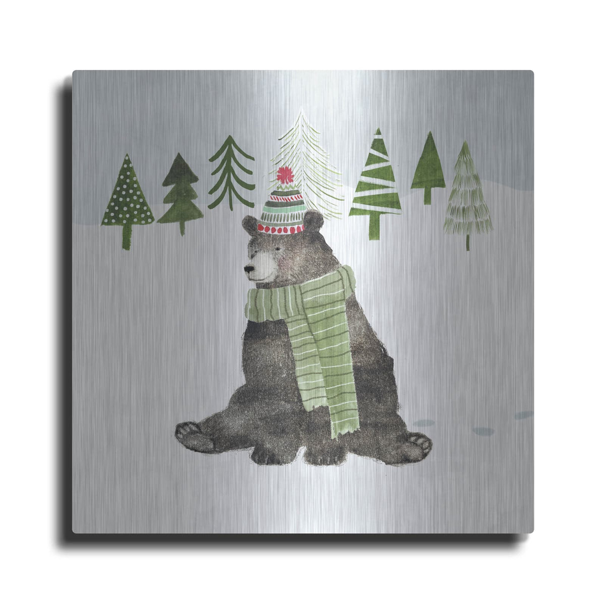 'Wood Land Christmas IV' by Victoria Borges – Metal Wall Art
