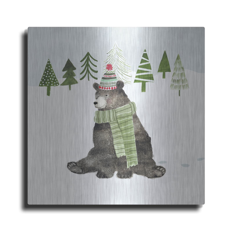 'Wood Land Christmas IV' by Victoria Borges – Metal Wall Art