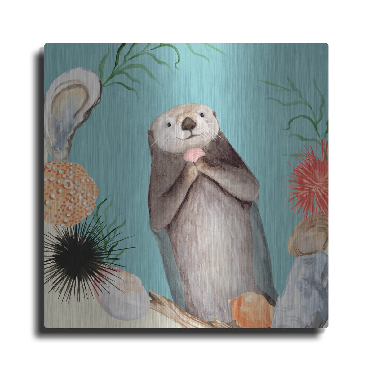 'Otter's Paradise II' by Victoria Borges – Metal Wall Art
