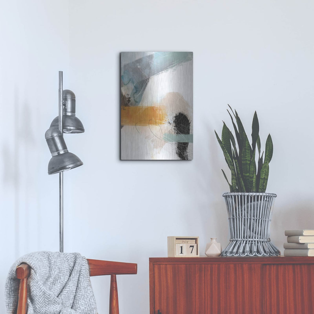 'Abstract Blush No. 2' by Louis Duncan – Metal Wall Art, 16x24 room view