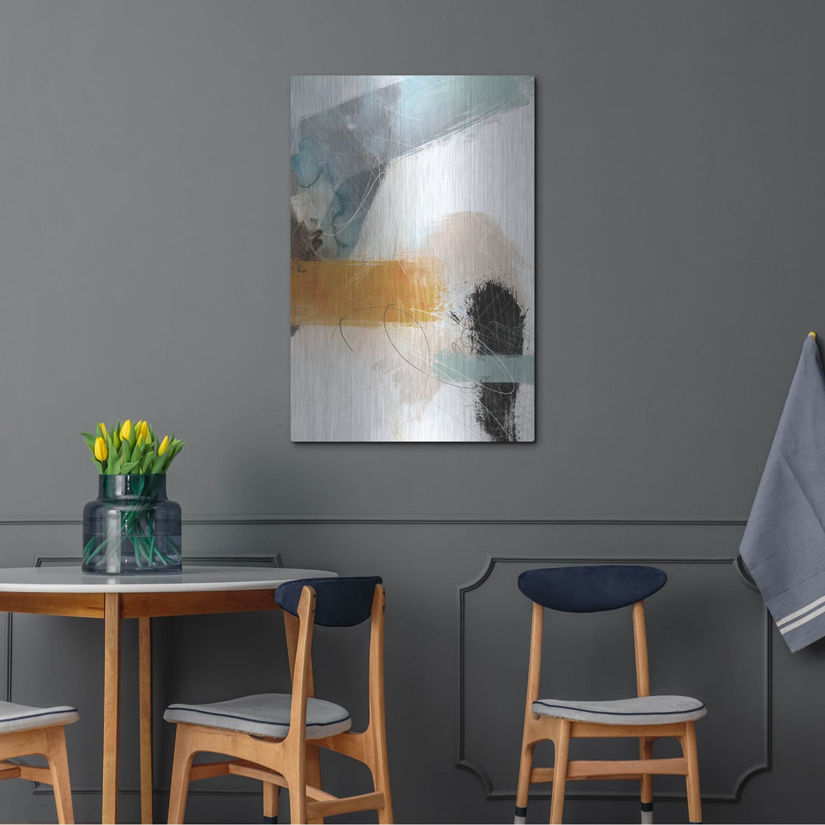 'Abstract Blush No. 2' by Louis Duncan – Metal Wall Art, 24x36 room view
