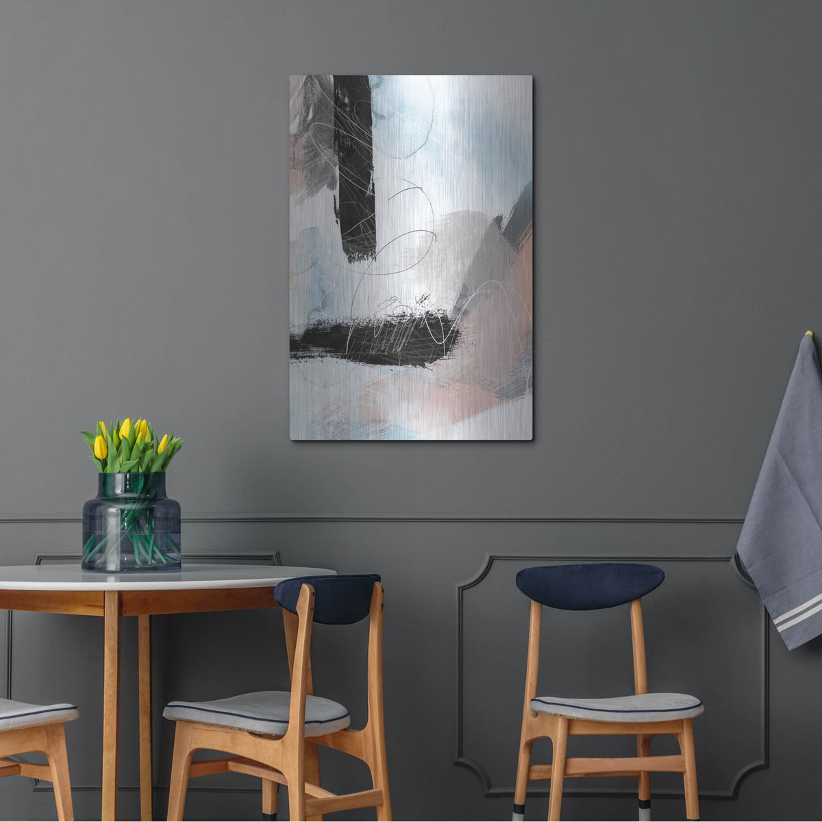 'Abstract Blush No. 1' by Louis Duncan – Metal Wall Art, 24x36 room view