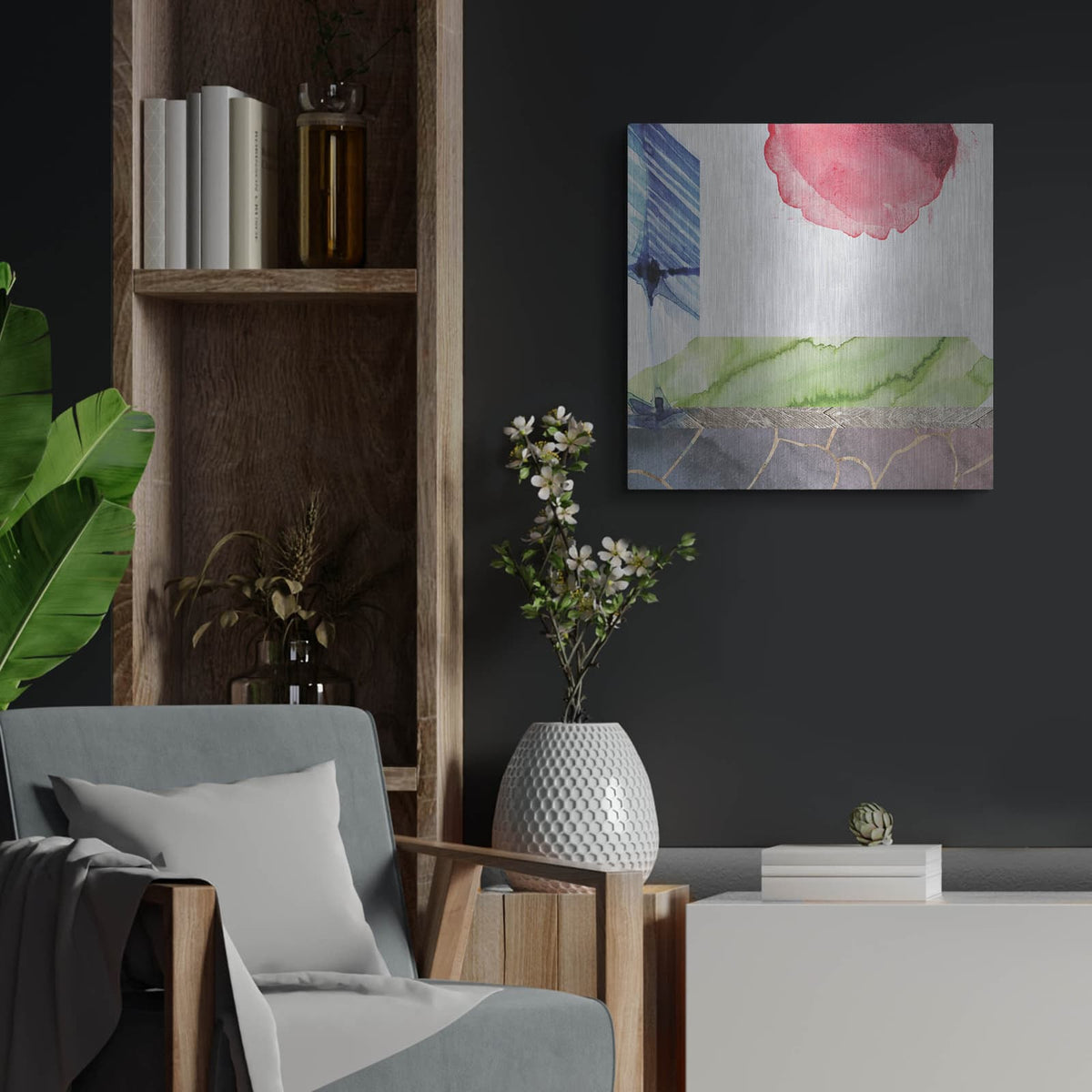 'Earth Glows 2' by Louis Duncan – Metal Wall Art, 24x24 room view