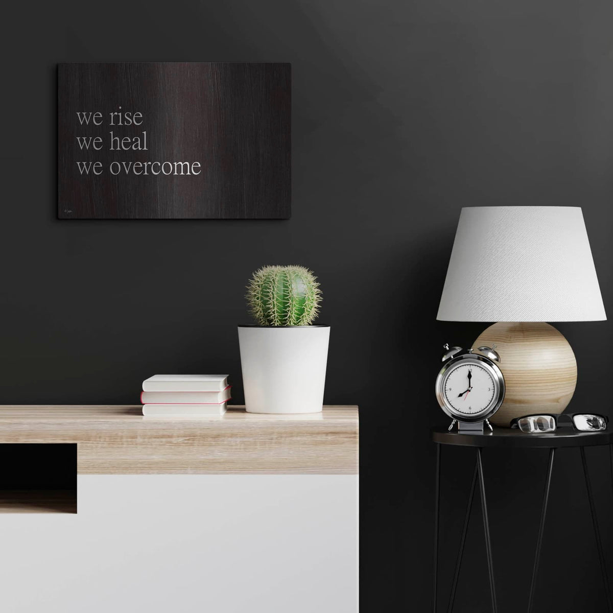 'We Fall, We Rise II' by Jaxn Blvd – Metal Wall Art, 24x16 room view