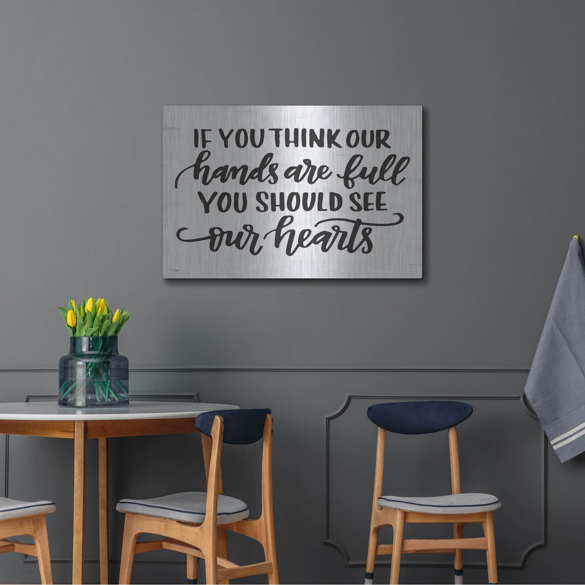 'Our Hearts' by Jaxn Blvd – Metal Wall Art, 36x24 room view