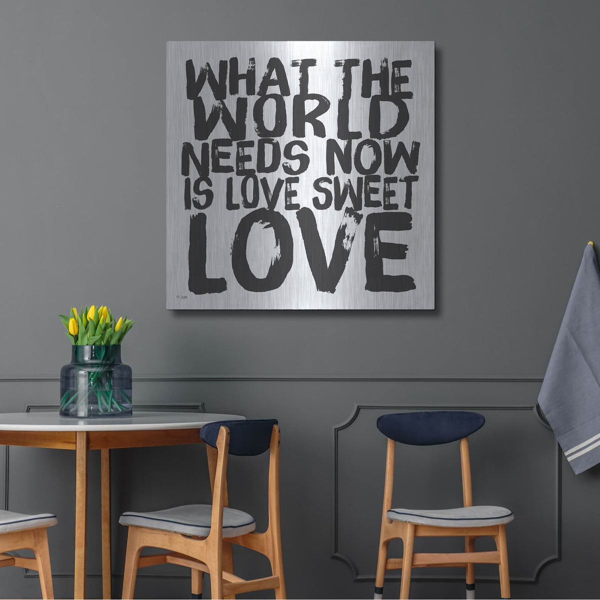 'Love Sweet Love' by Jaxn Blvd – Metal Wall Art, 36x36 room view