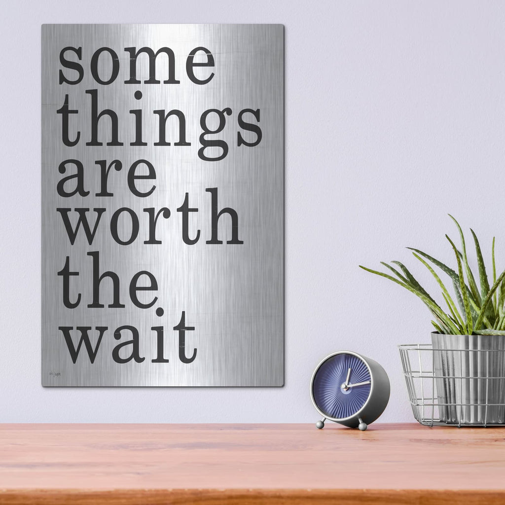 'Worth the Wait' by Jaxn Blvd – Metal Wall Art, 12x16 room view