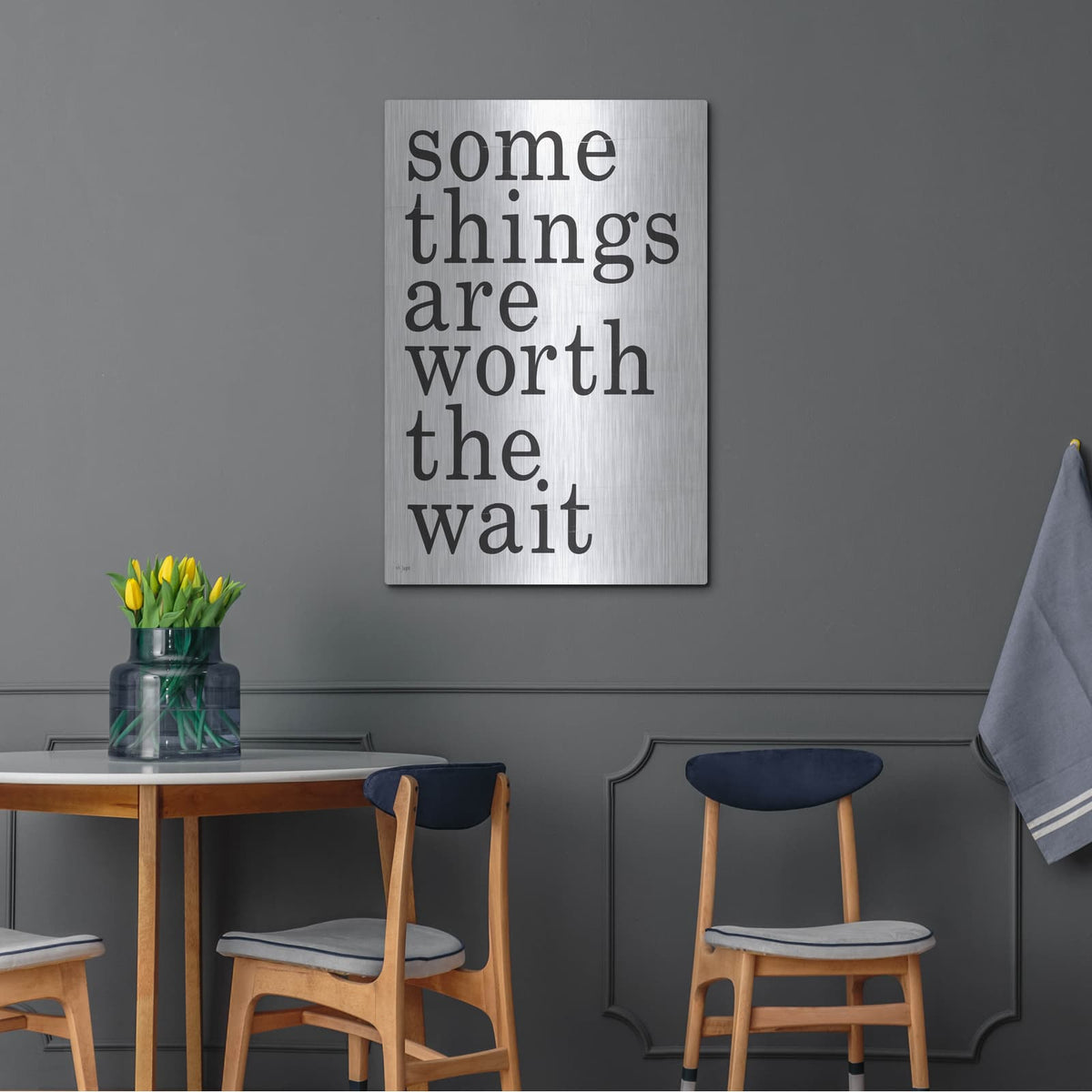 'Worth the Wait' by Jaxn Blvd – Metal Wall Art, 24x36 room view