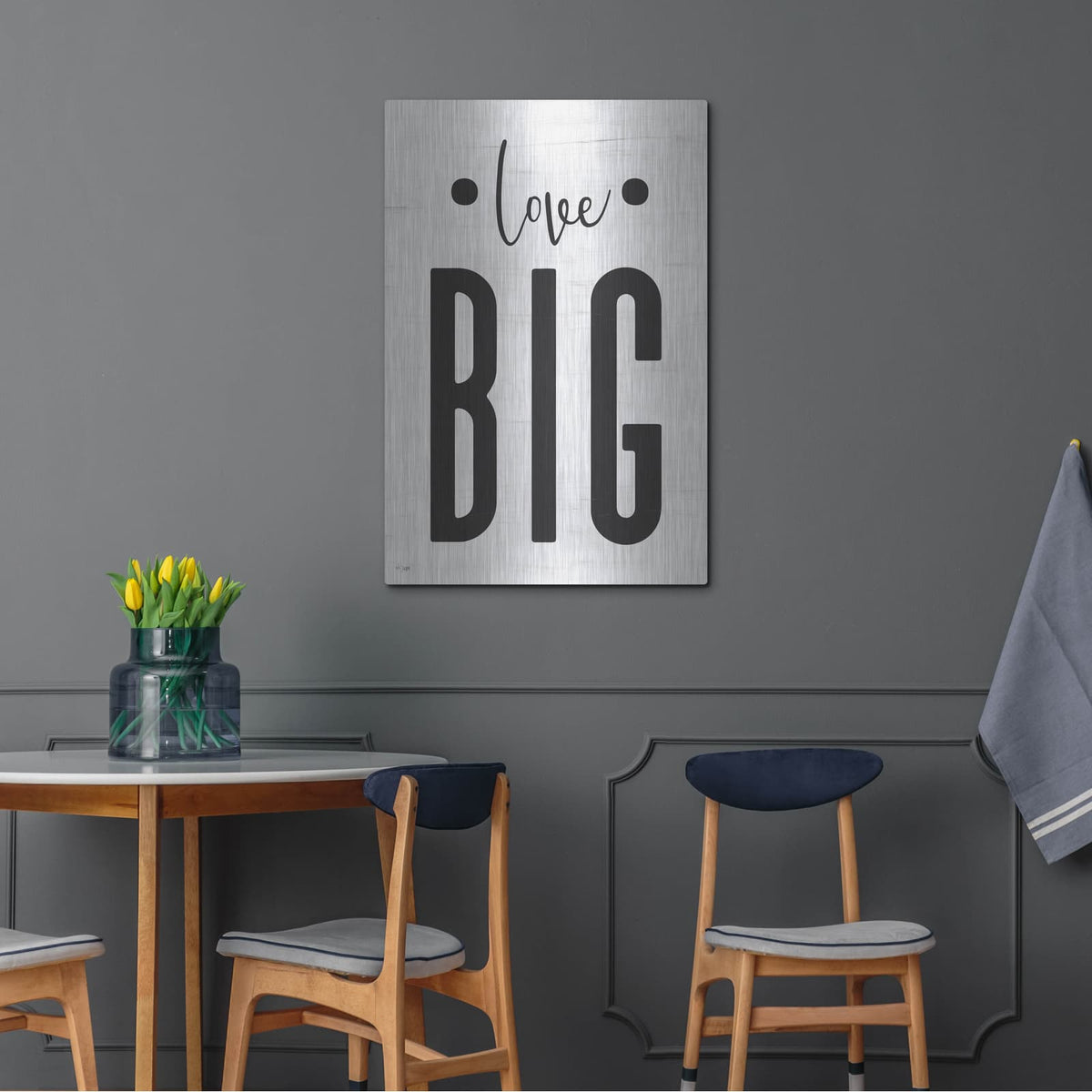 'Love Big' by Jaxn Blvd – Metal Wall Art, 24x36 room view